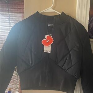 Cider Black Diamond-Quilted Bomber Jacket